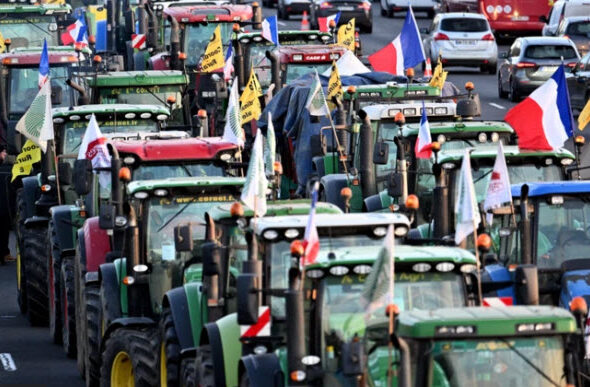 agricultores en huelga