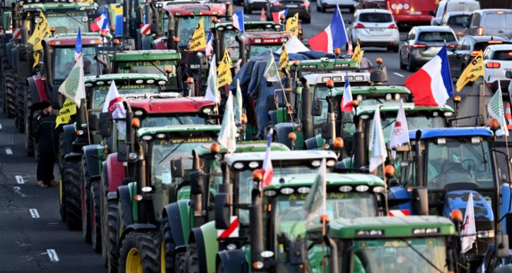 agricultores en huelga